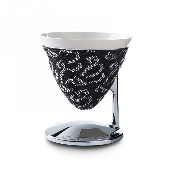 Uma Scale - covered in 5980 Swarovski crystals, silver black-Casa Bugatti USA