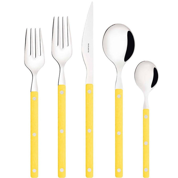 Allegra 5 Piece Place Setting - Bright Yellow