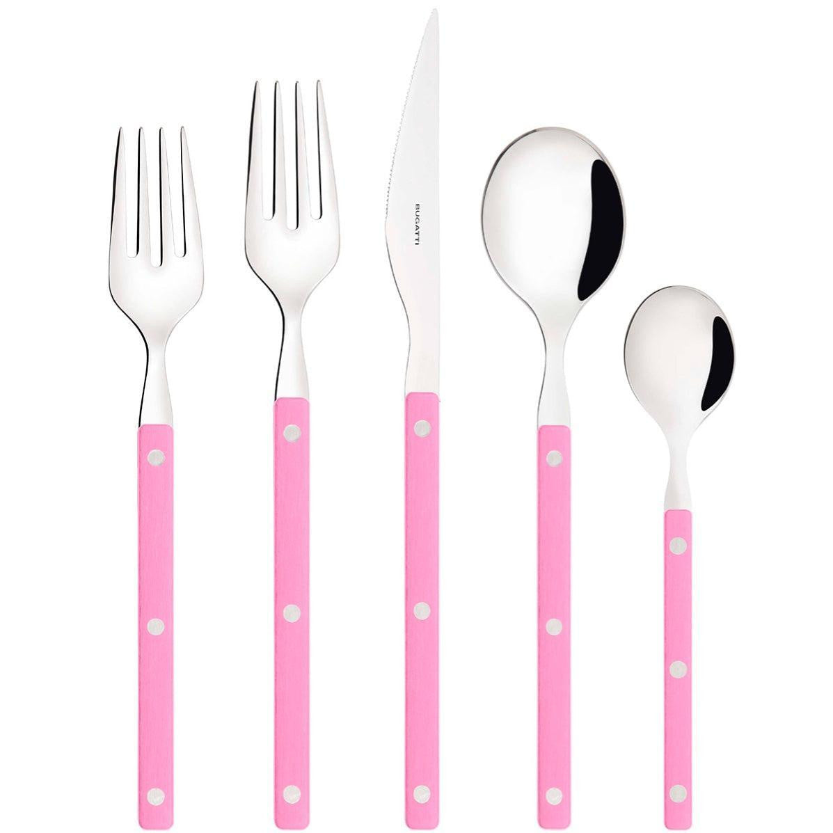 Allegra 5 Piece Place Setting - pink-Casa Bugatti USA