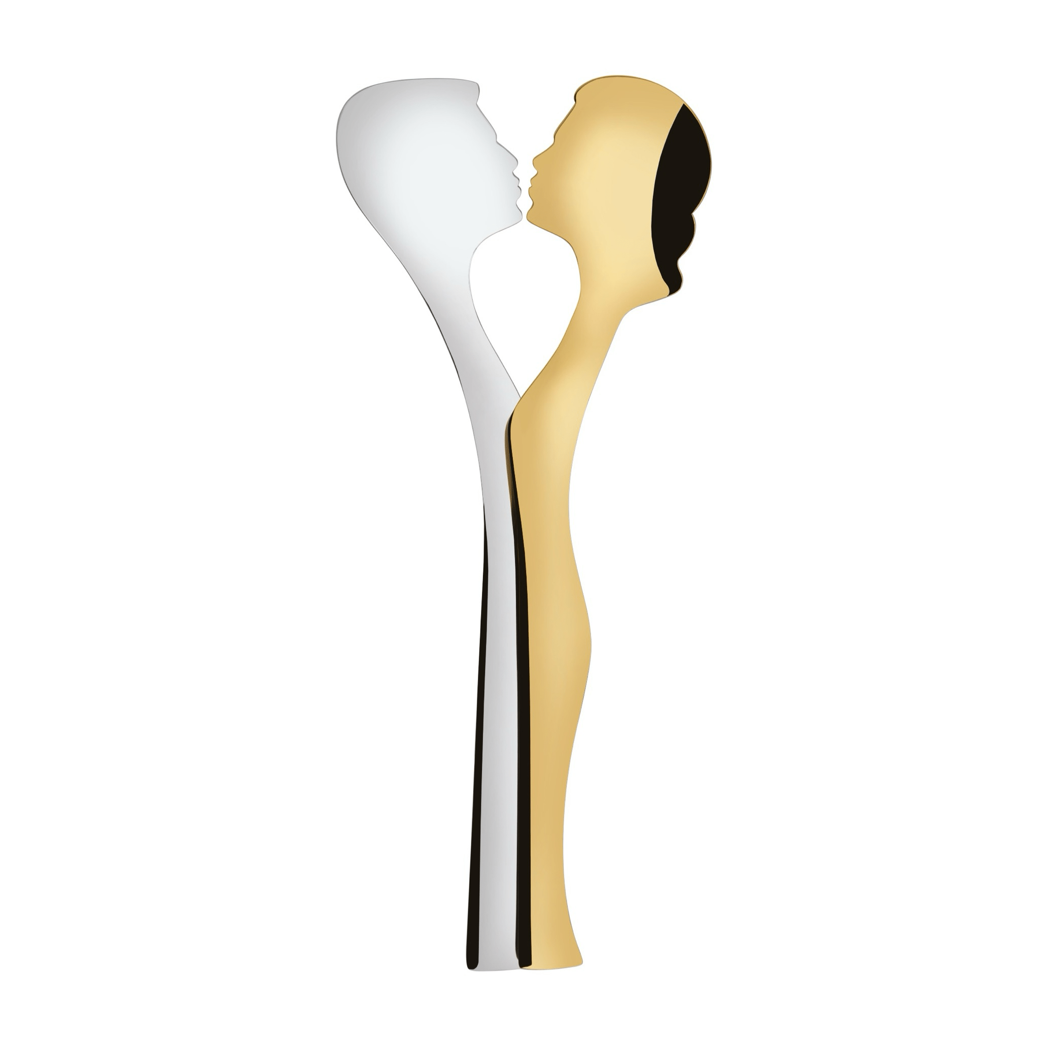 Abbraccio 2 Piece Salad Servers  silver / gold-Casa Bugatti USA