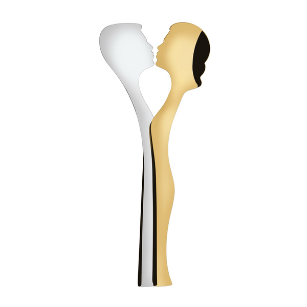 Abbraccio 2 Piece Salad Servers  silver / gold-Casa Bugatti USA