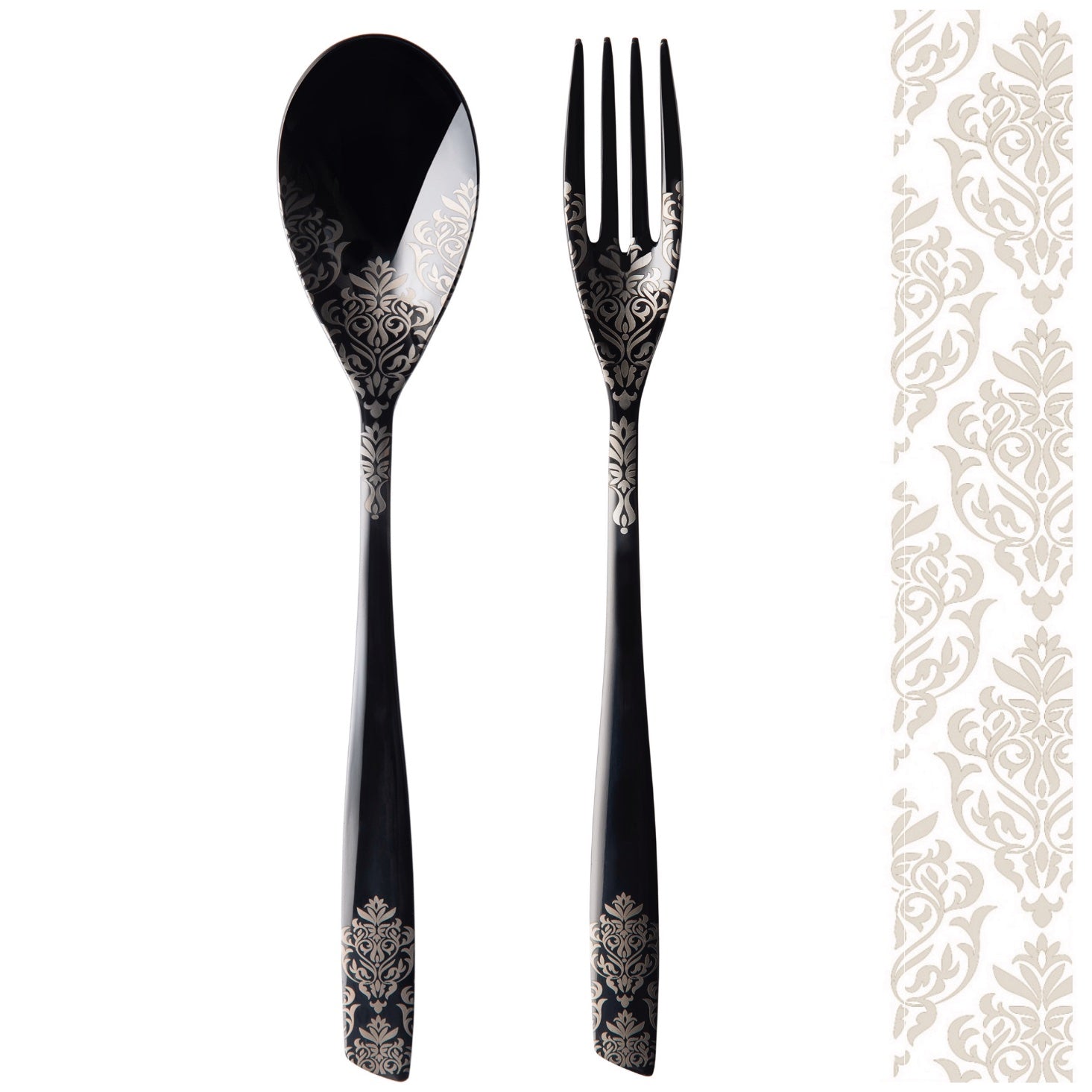 Riviera Black Devorè 2 Piece Serving Set