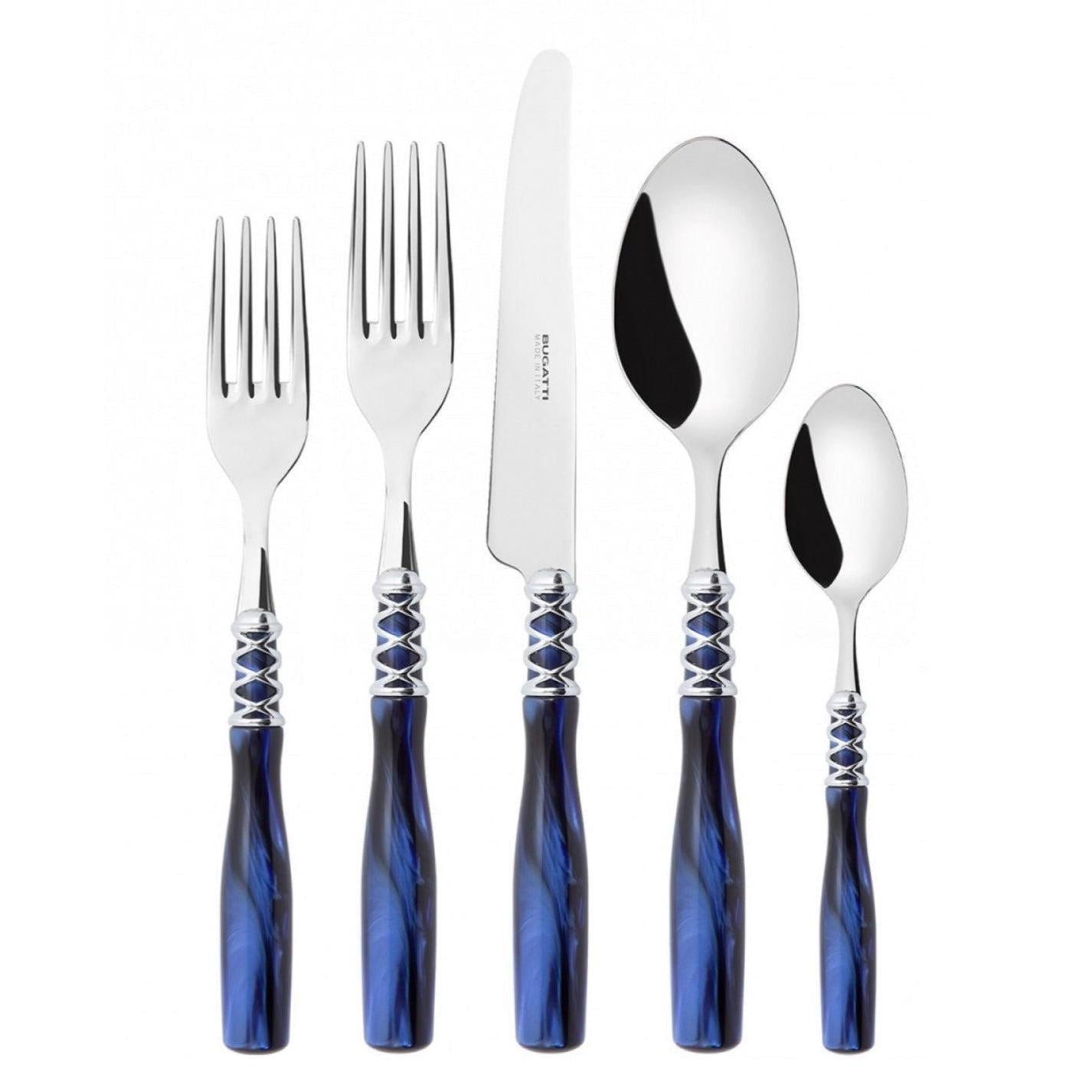 Arianna Brilliant 5 Piece Place Setting - ROYAL BLUE-Casa Bugatti USA