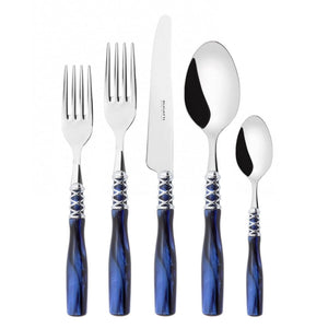 Arianna Brilliant 5 Piece Place Setting - ROYAL BLUE-Casa Bugatti USA