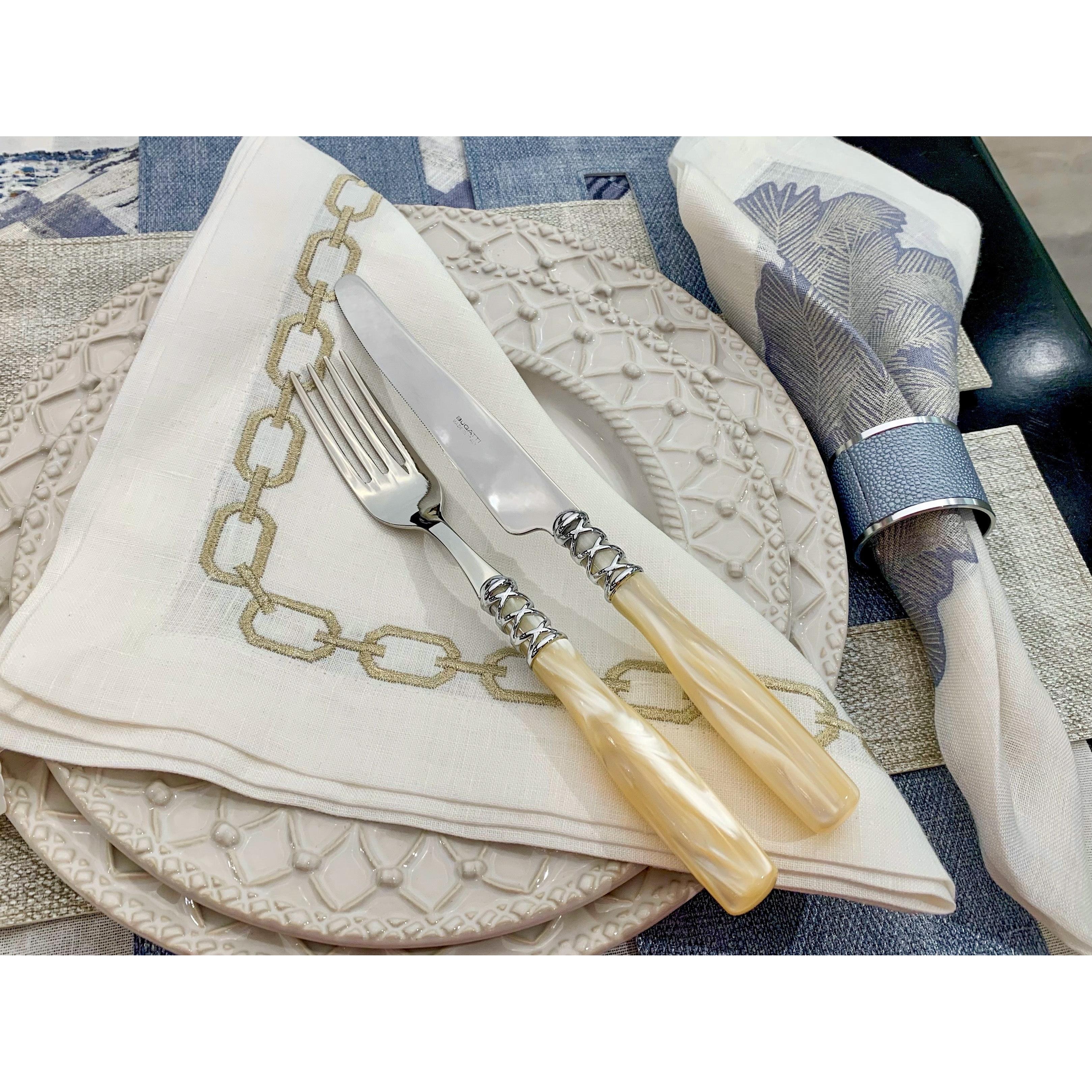 Arianna Brilliant 5 Piece Place Setting, Ivory — Casa Bugatti