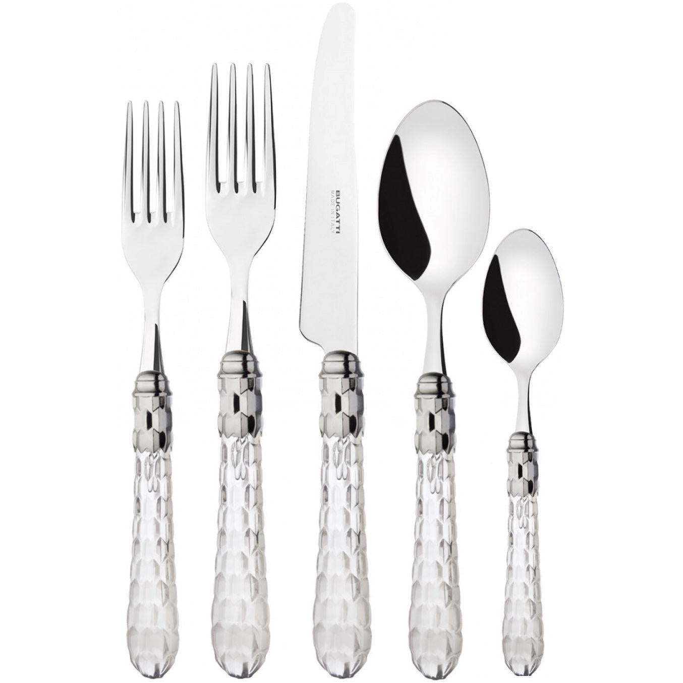 Cristallo Brilliant 5 Piece Place setting, Crystal Clear — Casa Bugatti