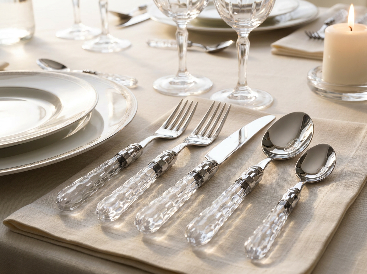Cristallo Brilliant 5 Piece Place setting - Crystal Clear