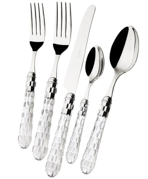 Cristallo Brilliant 5 Piece Place setting, Crystal Clear — Casa Bugatti