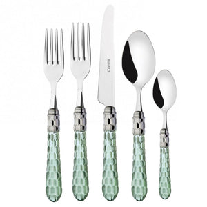 Cristallo Brilliant 5 Piece Place setting, Green Clear — Casa Bugatti