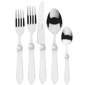 Falabella Brilliant 5 Piece Place Setting - White-Casa Bugatti USA