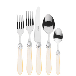 Falabella Brilliant 5 Piece Place Setting, Ivory — Casa Bugatti