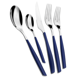 Glamour 5 Piece Place Setting - NAVY BLUE-Casa Bugatti USA