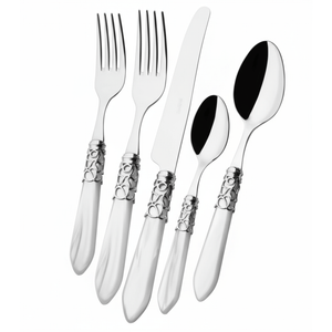 Melodia Brilliant 5 piece place setting - White-Casa Bugatti USA