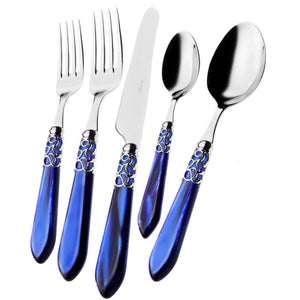 Melodia 5 piece place setting - ROYAL BLUE Pearlescent-Casa Bugatti USA