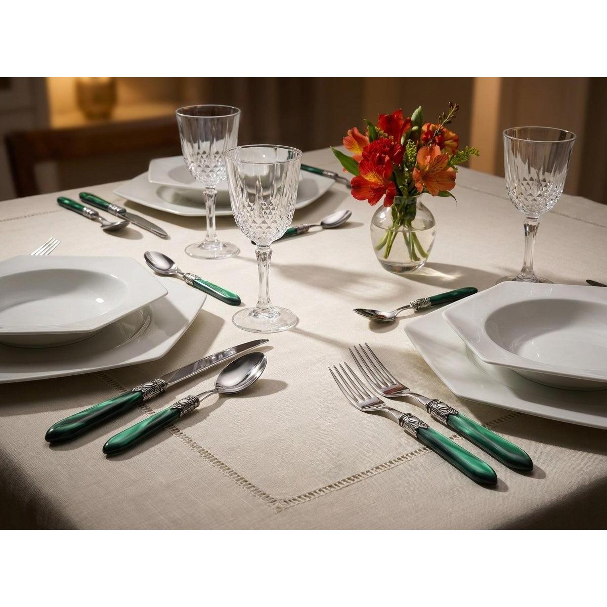 Oxford Antique 5 piece place setting, Emerald Green — Casa Bugatti