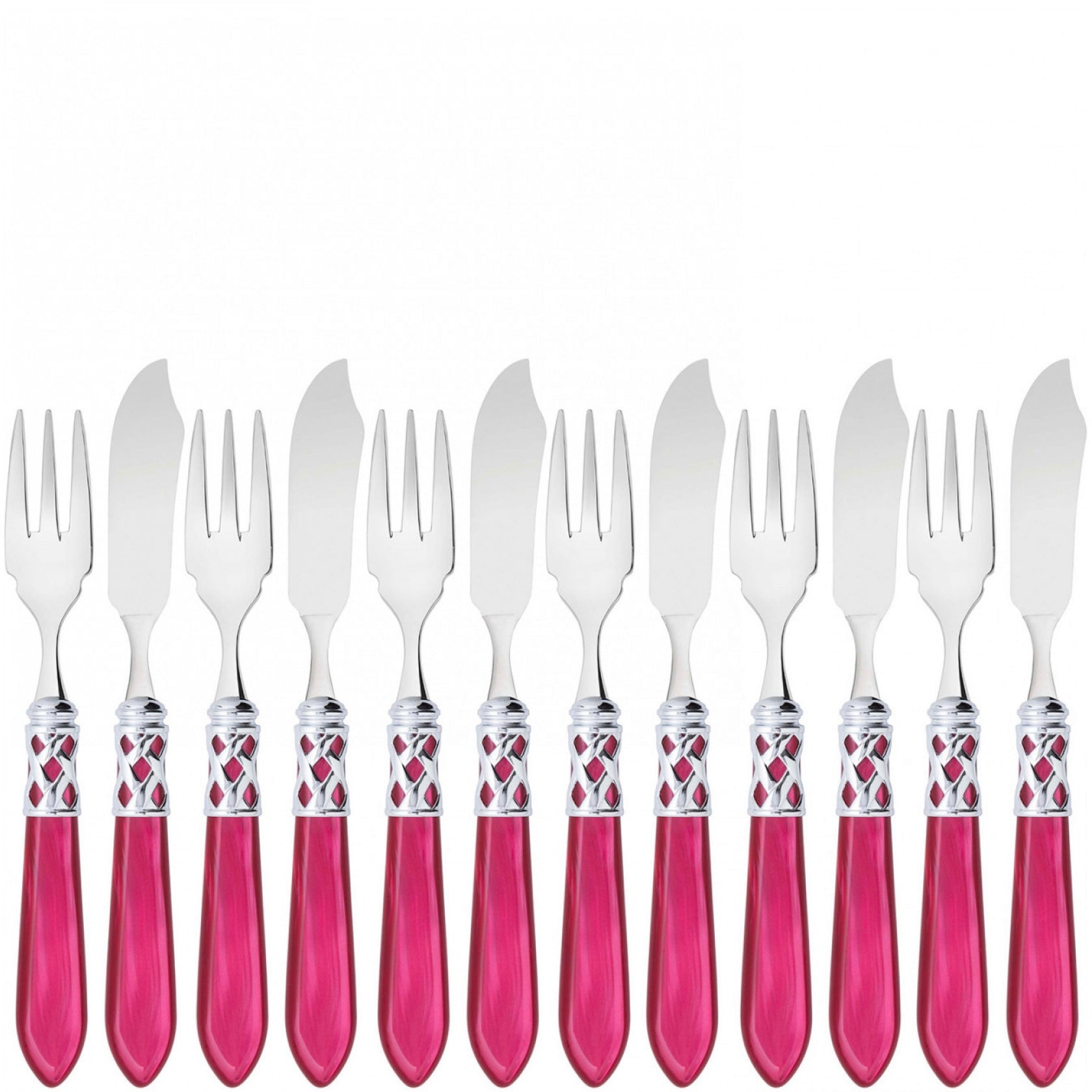 Aladdin Brilliant 12 Piece Fish Set - Raspberry