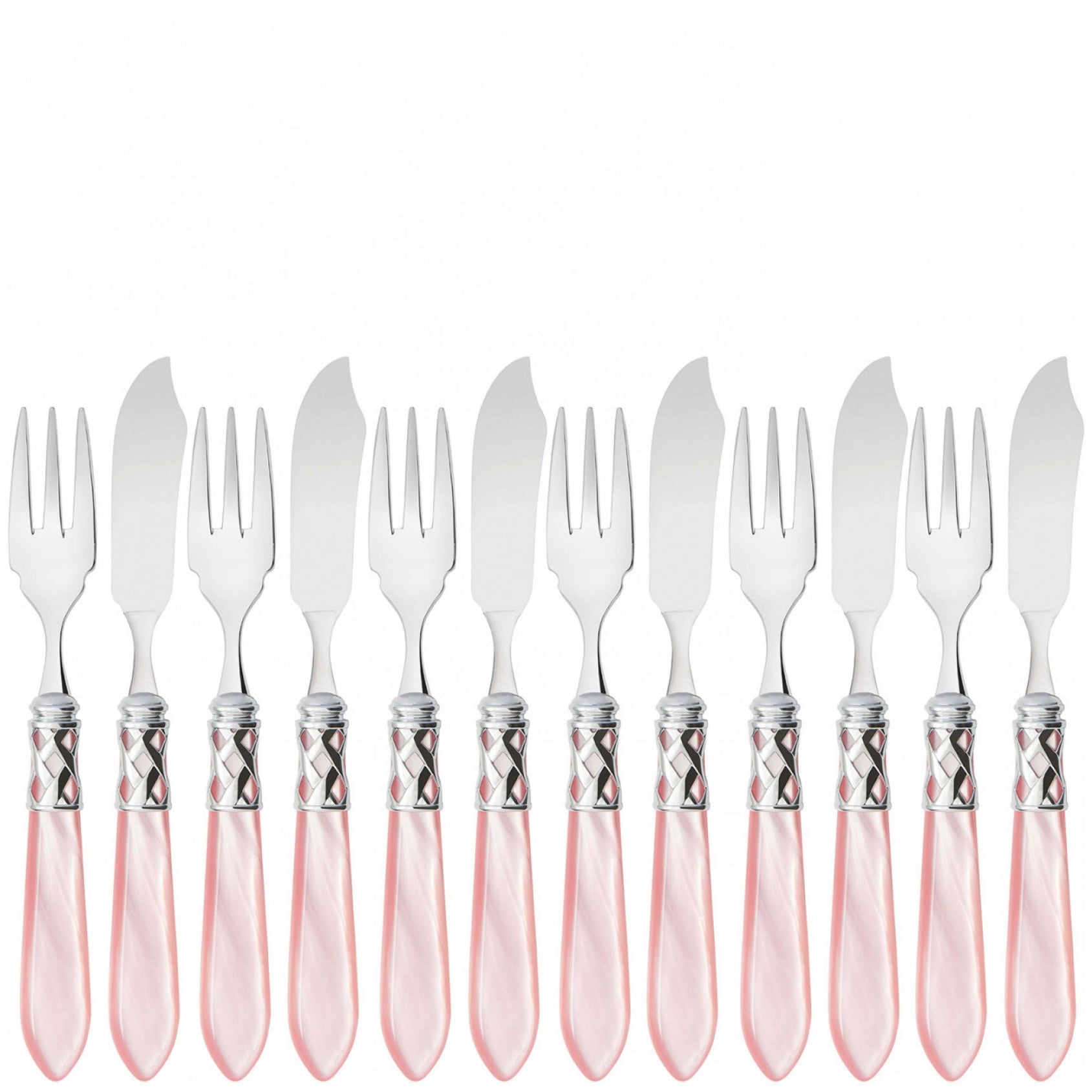Aladdin Brilliant 12 Piece Fish Set - Pink