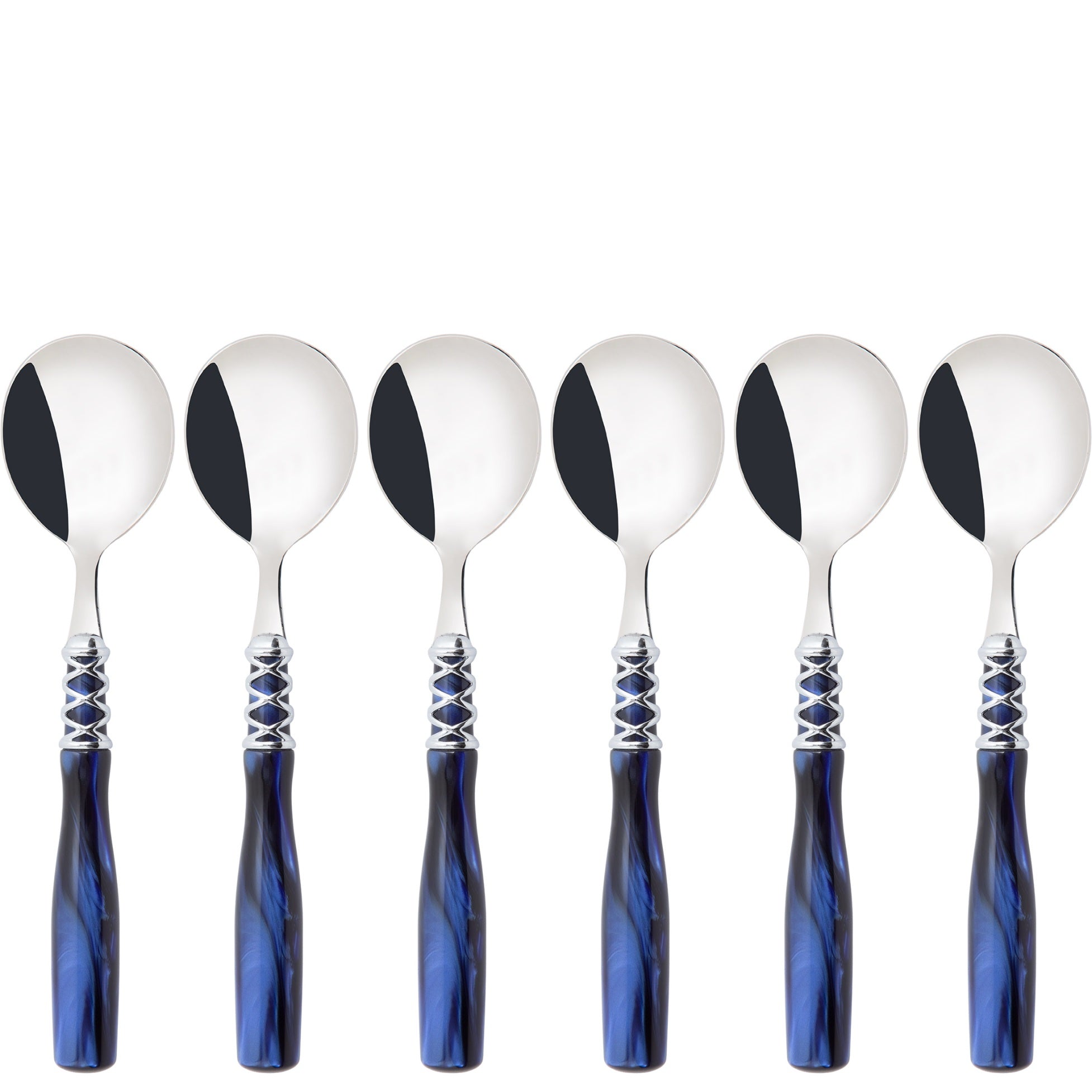 Arianna Brilliant Soup Spoons Set - Royal Blue