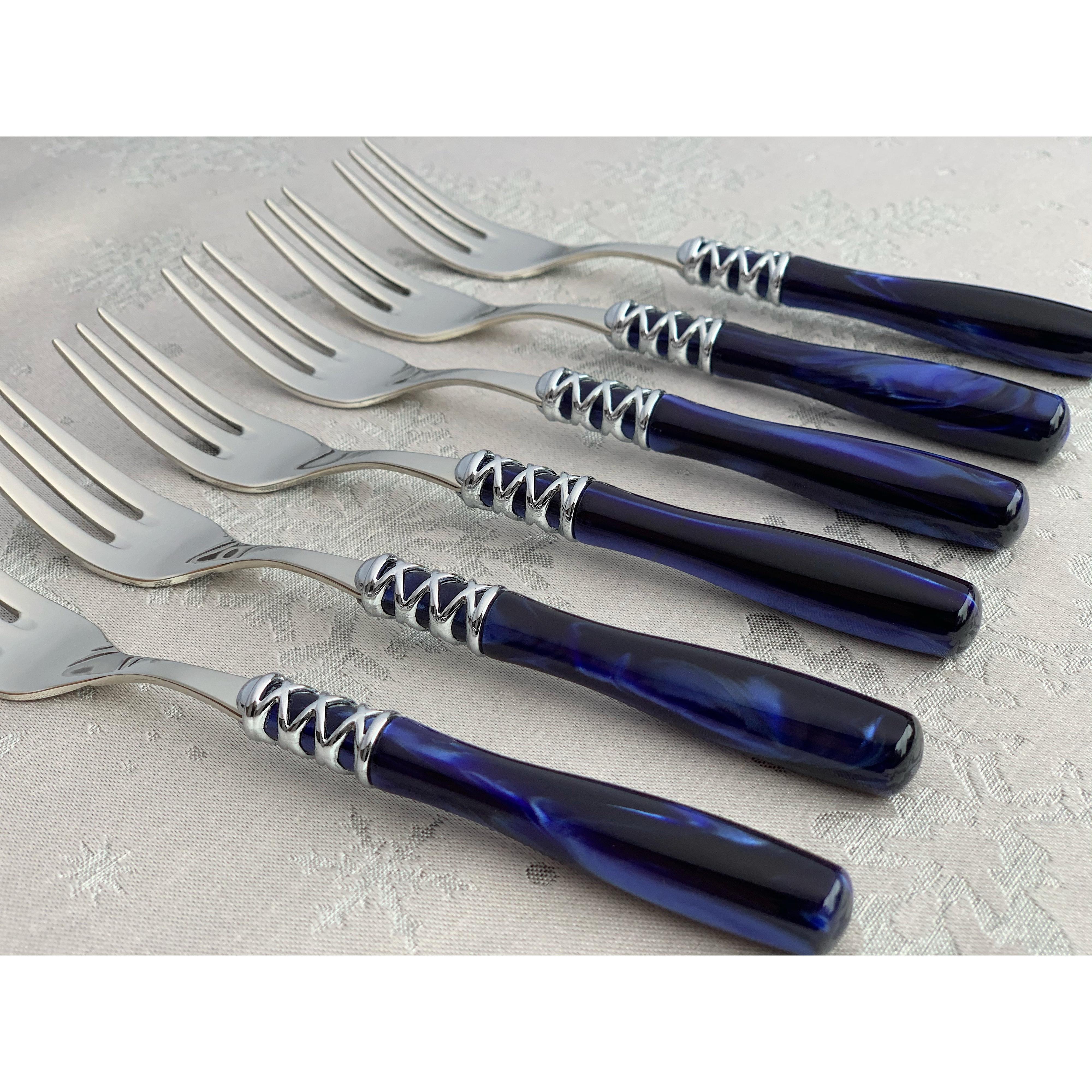 Arianna Cocktail / Cake Fork Set blue-Casa Bugatti USA