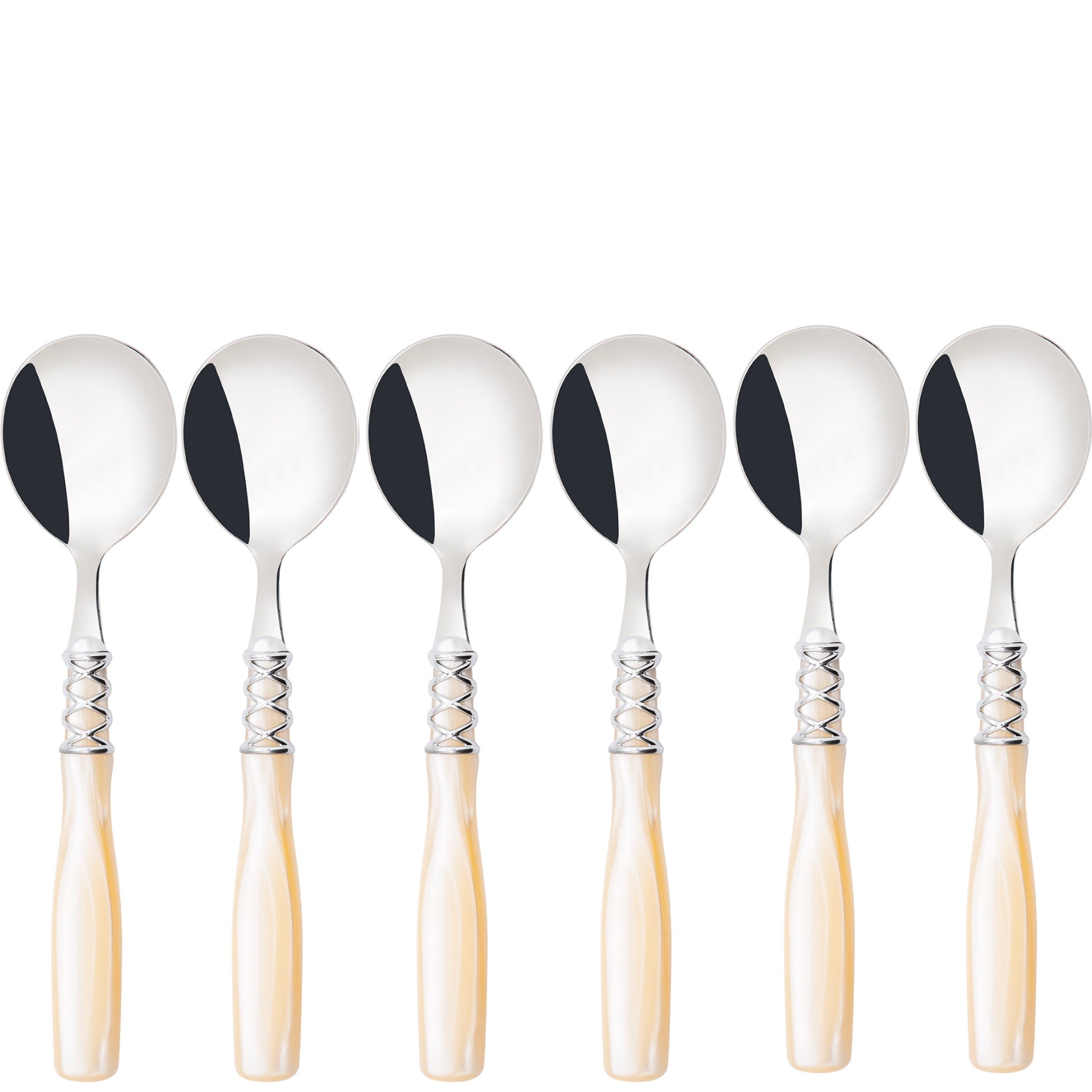Arianna Brilliant Soup Spoons - Ivory