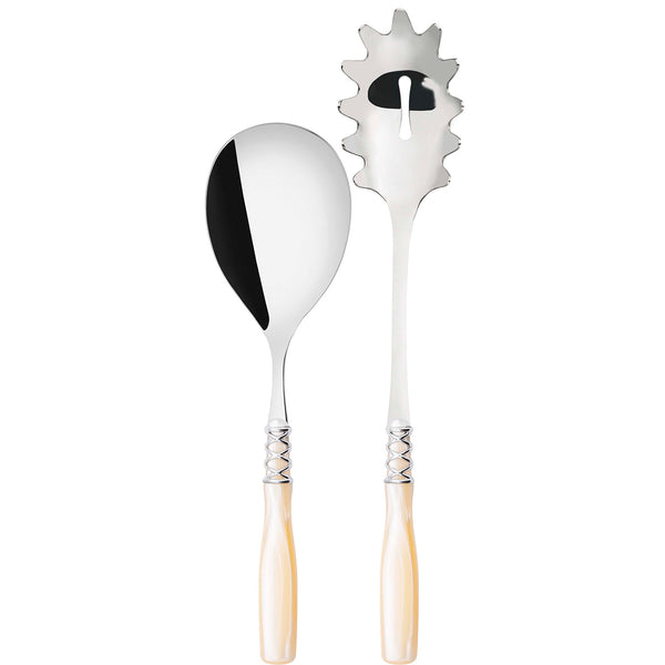 Arianna Brilliant 2 Piece Pasta Set in gift box - Ivory