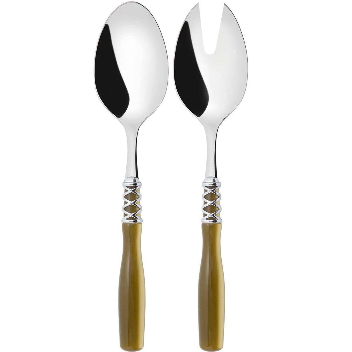 Arianna Brilliant 2 Piece Salad Servers  - Chartreuse Green