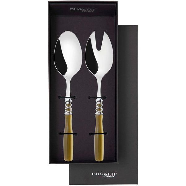 Arianna Brilliant 2 Piece Salad Servers  - Chartreuse Green