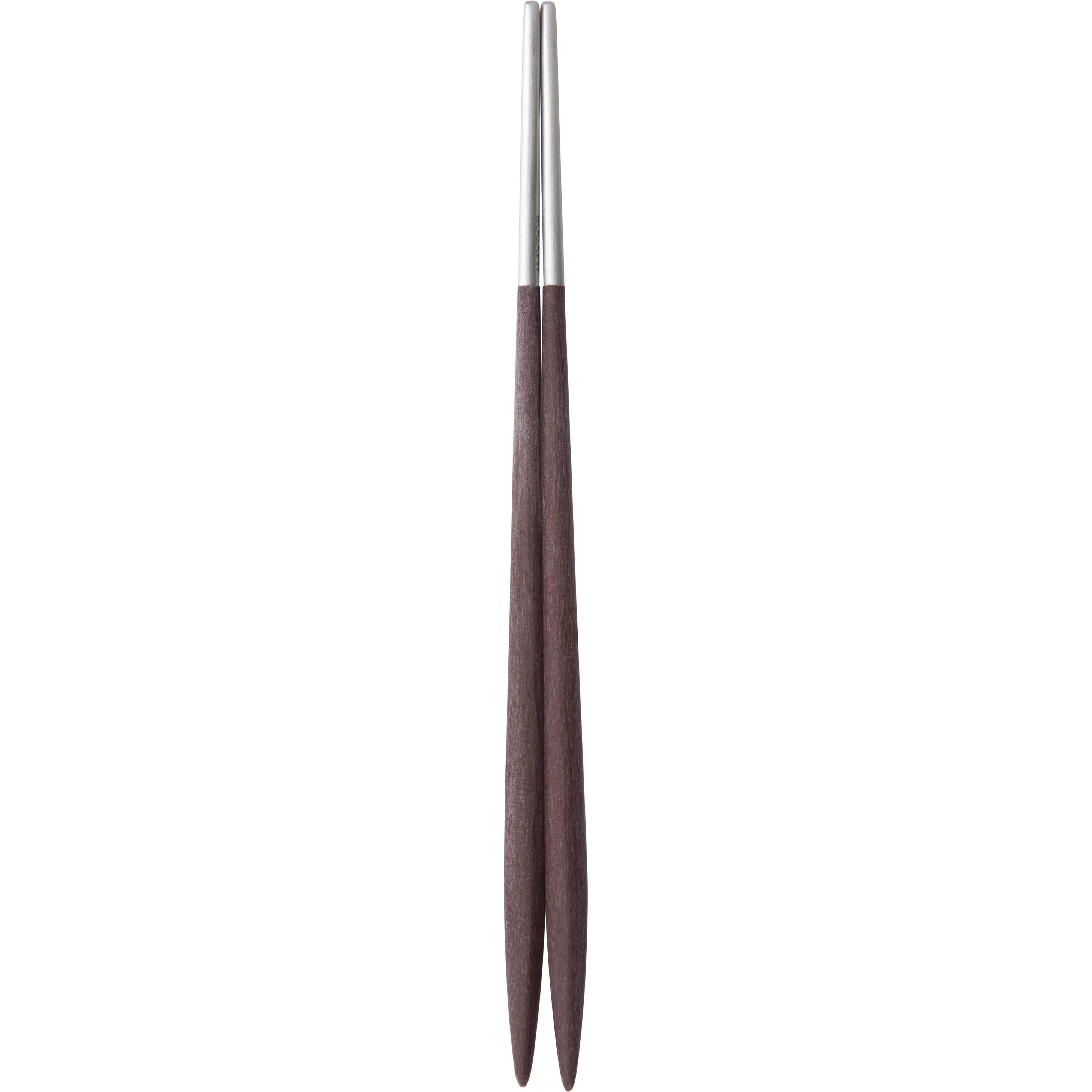 Ares Brushed Chopsticks Set - Brown