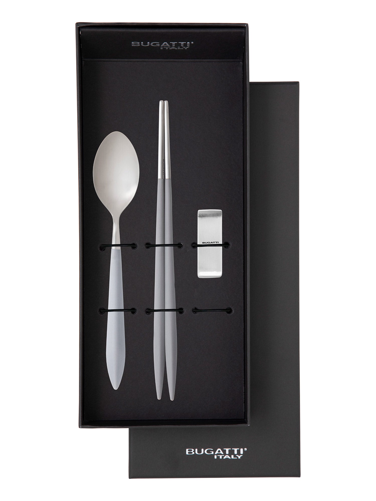 Ares Brushed Chopstick's Set for 1 Person - Gray