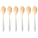 Ares Gold Gourmet Spoon Set - White