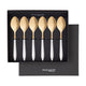 Ares Gold Coffee Spoon Set - White