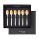 Ares Gold Moka Spoon Set - White