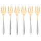 Ares Gold Oyster Fork Set - Ivory