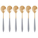 Ares Gold Asian Rice Spoon Set - Gray
