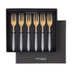 Ares Gold Cocktail / Cake Fork Set - Gray