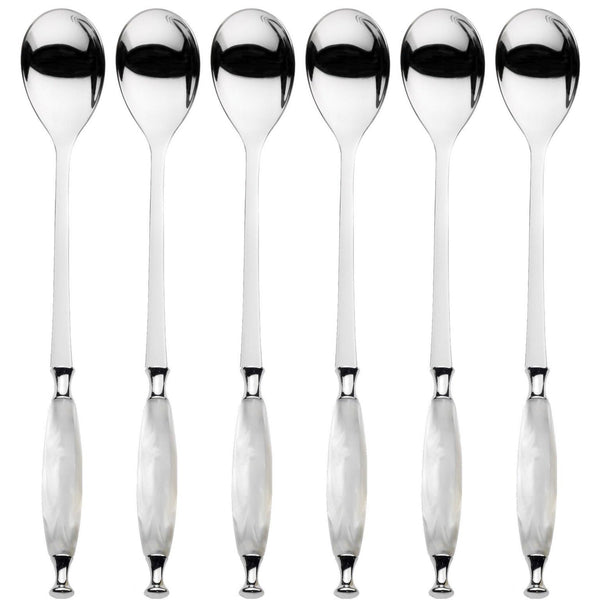 Country Ice Tea / Cocktail Spoon Set - White