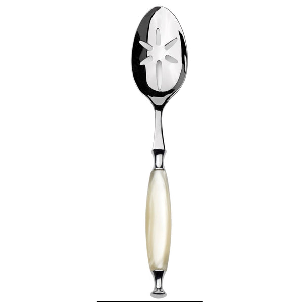 Country Slotted Serving Spoon - Ivory