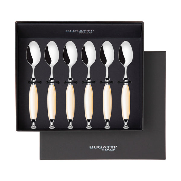 Country Moka 6 Piece Moka Spoon Set in gift box Ivory