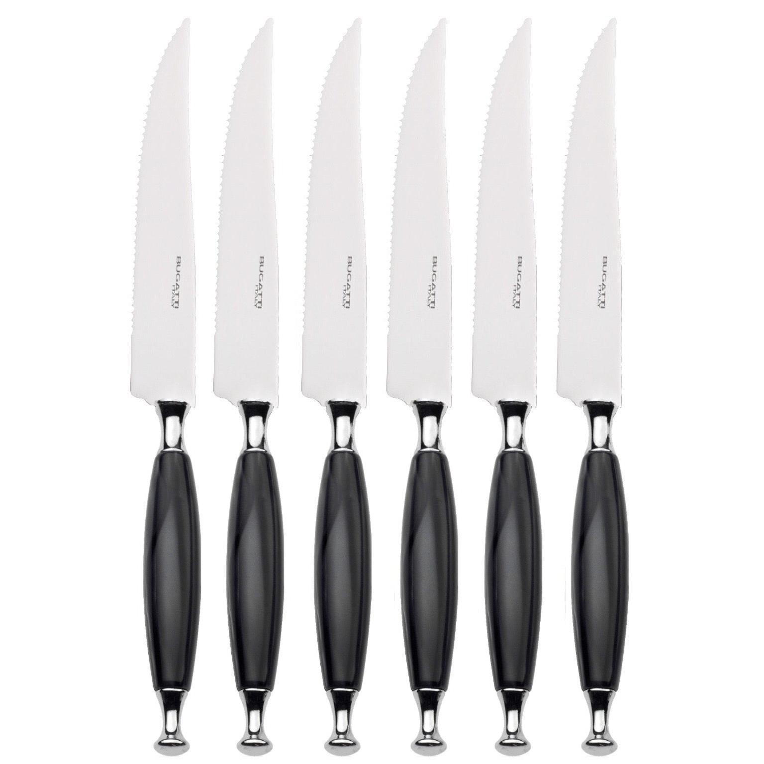 Country 6 Piece Steak knife Set - BLACK
