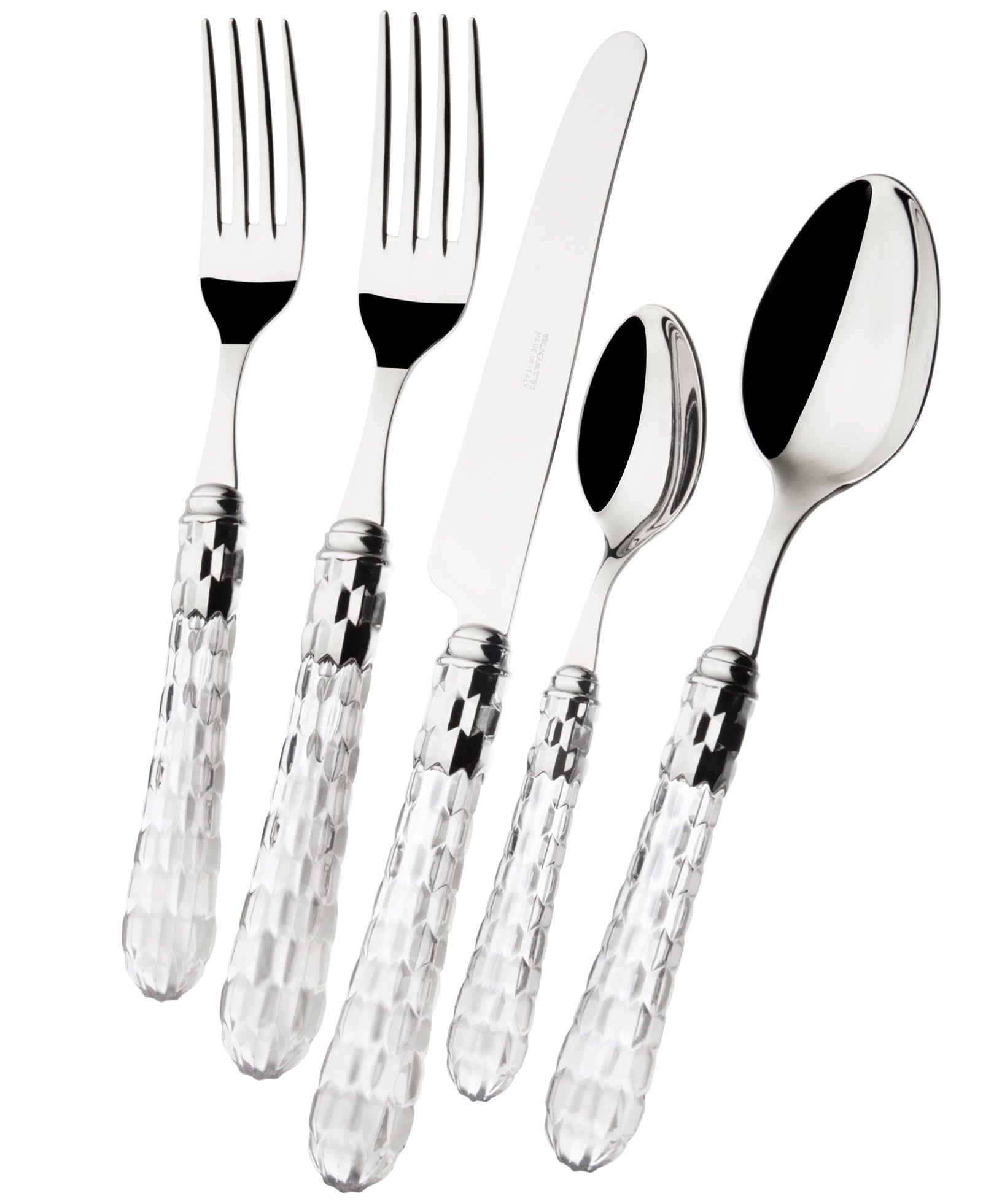 Cristallo Brilliant 5 Piece Place setting - Crystal Clear