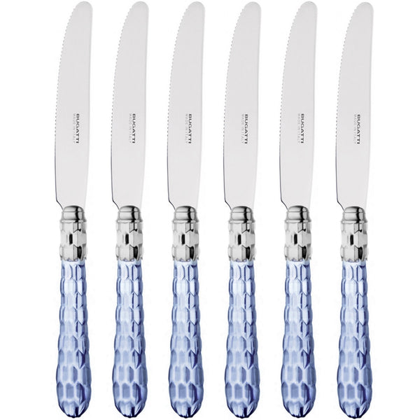Cristallo Brilliant Fruit Knife Set 17,5 cm (6.89 inch) - Blue Clear