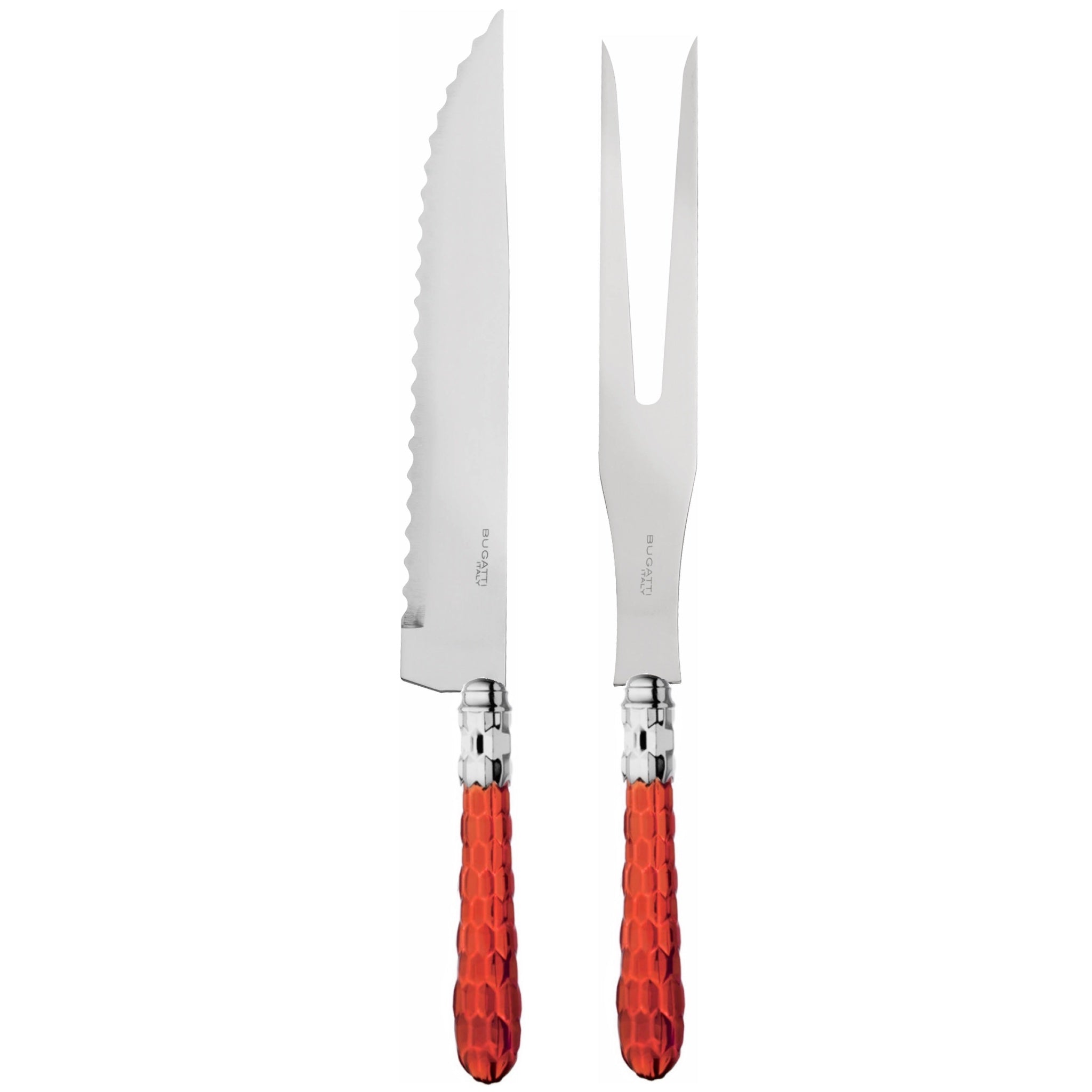Cristallo Brilliant Roast Carving Set - Red Clear
