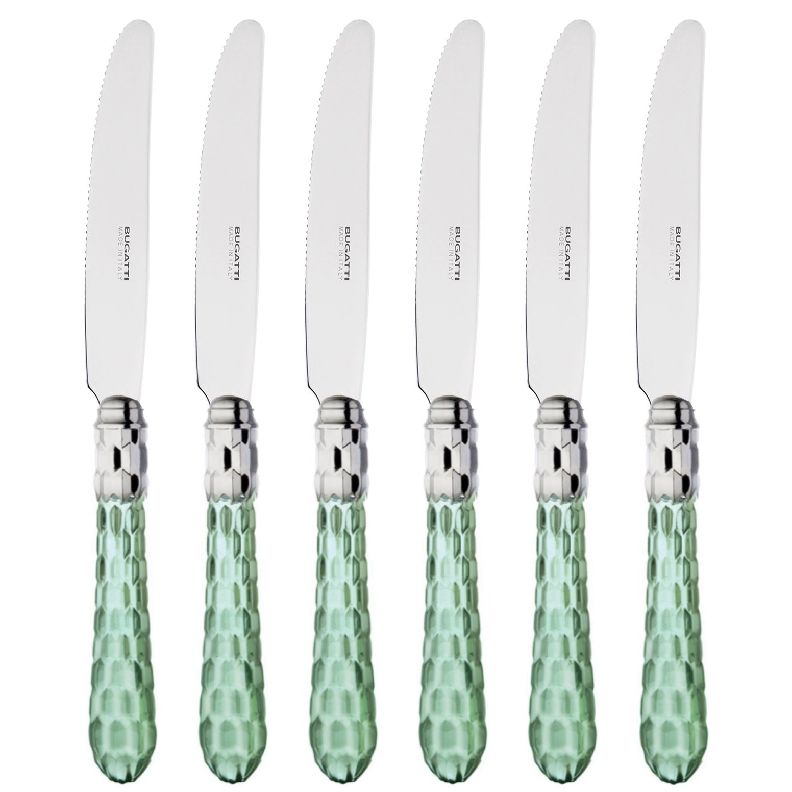 Cristallo Brilliant Fruit Knife Set 17,5 cm (6.89 inch) - Green Clear