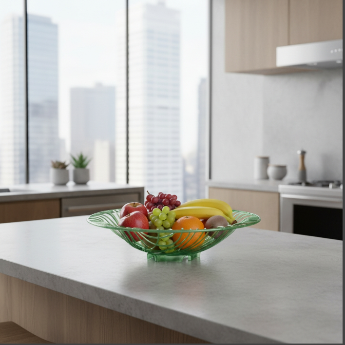 BUGATTI　ブガッティ　フルーツボウル Bugatti Flora White Fruit Bowl with Glass Insert - Luxurious Interiors