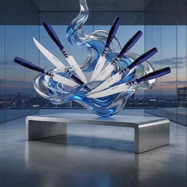 Arianna Brilliant 6 Piece Steak knife Set - Royal Blue