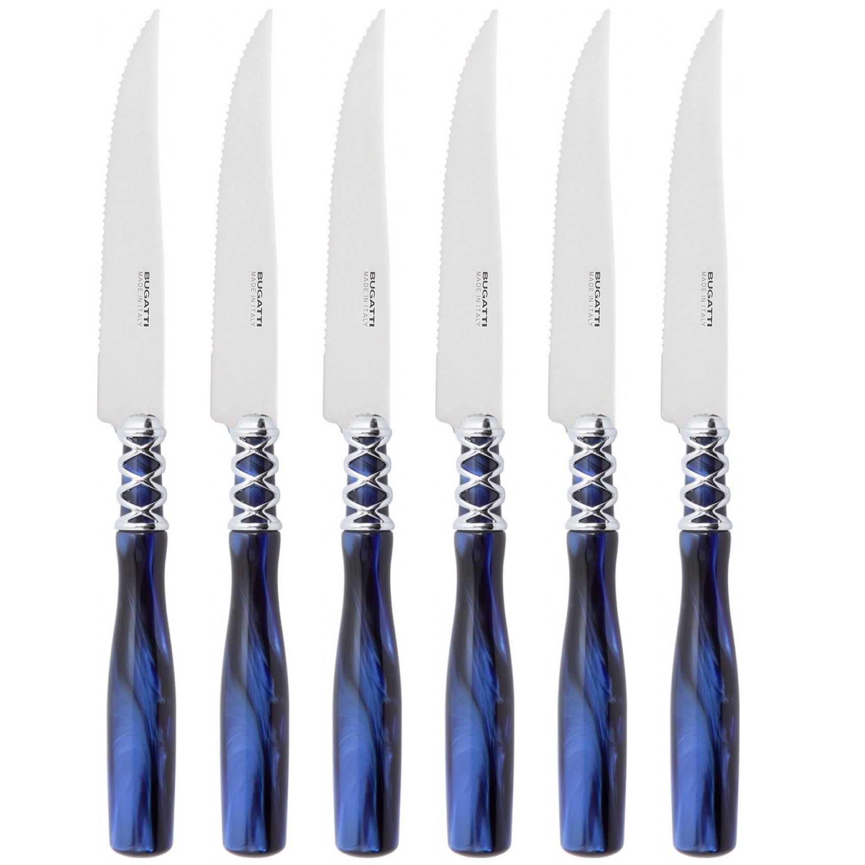 Arianna Brilliant 6 Piece Steak knife Set - Royal Blue