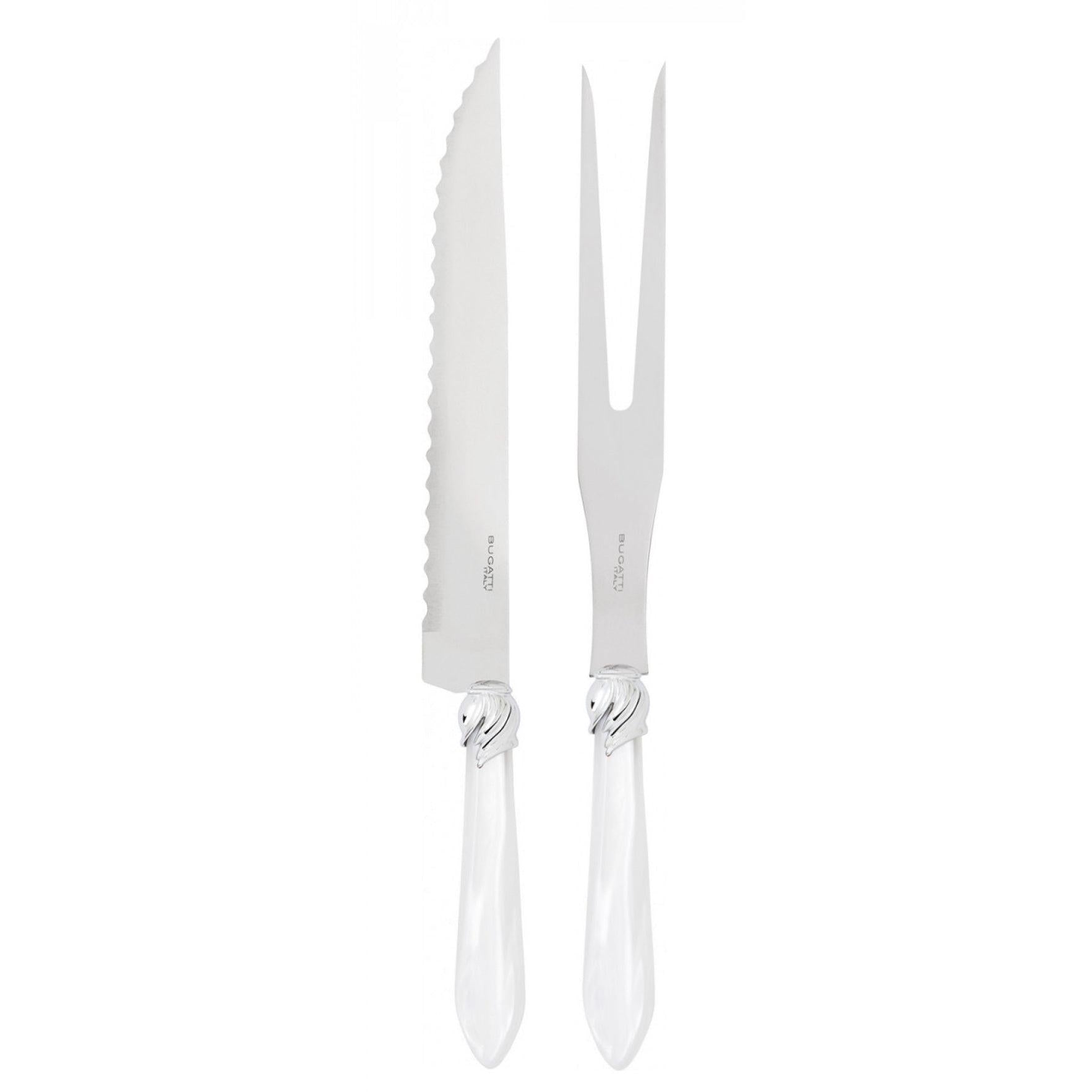Falabella Brilliant Roast Carving Set - White