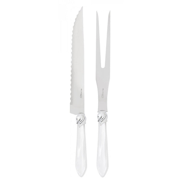 Falabella Brilliant Roast Carving Set - White
