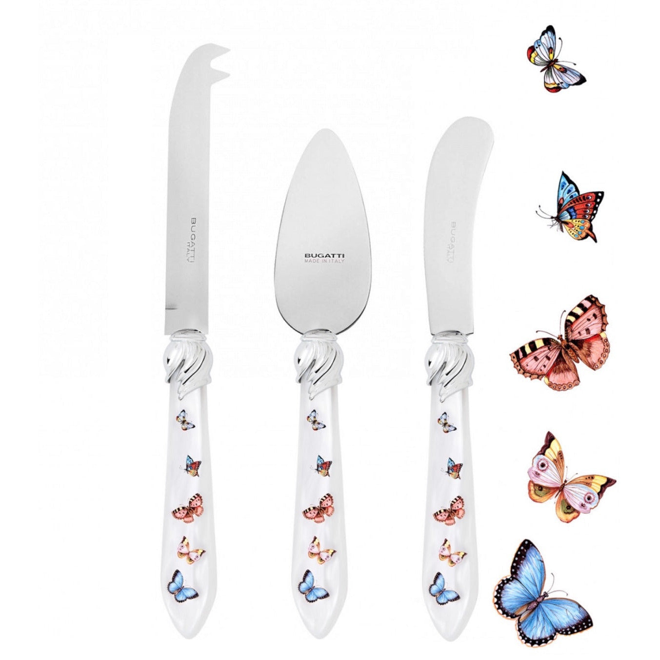 Falabella Butterflies Cheese Knife Set in gift box
