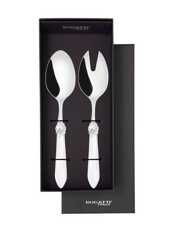 Falabella Brilliant 2 Piece Salad Servers - White
